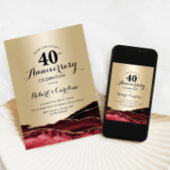 Invitation Ruby Red Gold 40e Anniversaire