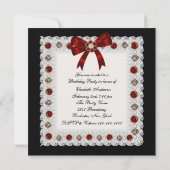 Invitation Ruby Red High Heel Chaussure Anniversaire Invitati (Dos)