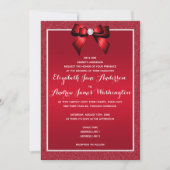 Invitation Ruby Red & Mariage élégant Gem (Devant)