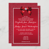 Invitation Ruby Red & Mariage élégant Gem (Devant / Derrière)