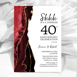 Invitation Ruby Red Surprise 40e anniversaire
