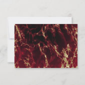 Invitation Ruby Red Watercolor Geode BarefootBride™ (Dos)