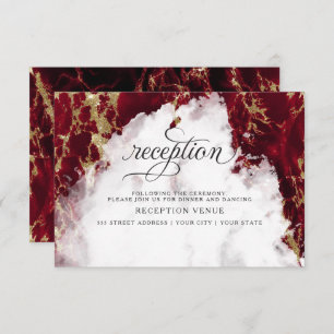 Invitation Ruby Red Watercolor Geode BarefootBride™