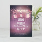 Invitation ruc mason jars & string hts bridal shower (Debout devant)