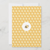 Invitation ruche florale si doux à être un 1er anniversaire (Dos)