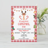 Invitation Rudolph Première rencontre de Noël et fête de bien (Debout devant)