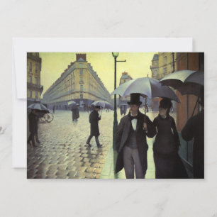 Invitation Rue de Paris par temps de pluie par Gustave Caille
