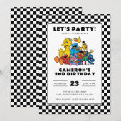 Invitation Rue de Sésame Anniversaire échiquier (Devant / Derrière)