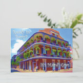 Invitation Rue historique de la Nouvelle-Orléans de mardi (Debout devant)