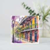 Invitation Rue Mardi Gras Bourbon (Debout devant)