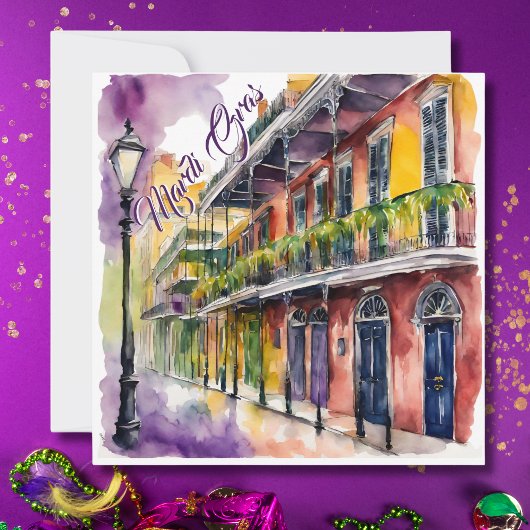 Invitation Rue Mardi Gras Bourbon