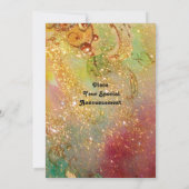 Invitation RUE MÉDIÉVALE DE FLORENCE LA NUIT,rouge jaune (Dos)