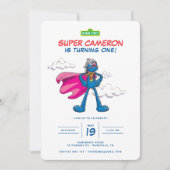 Invitation Rue Sésame | Anniversaire de Super Grover (Devant)