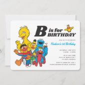 Invitation Rue Sésame | B est pour Birthday Boy (Devant)