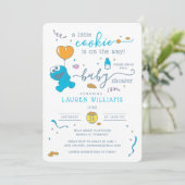 Invitation Rue Sésame | Baby shower Monster de cookies (Debout devant)