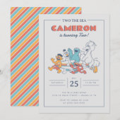 Invitation Rue Sésame | Deux pour la mer Anniversaire d'été (Devant / Derrière)