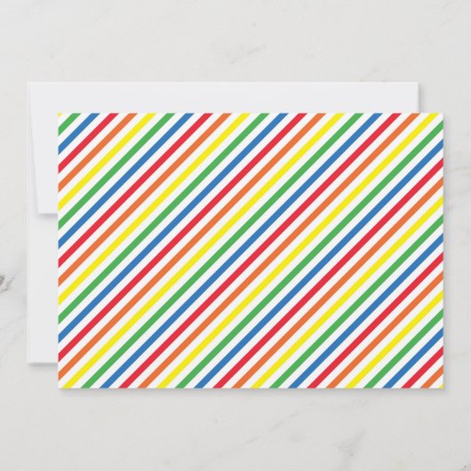 Invitation Rue Sésame | Elmo - Arc-en-ciel 1er anniversaire (Dos)