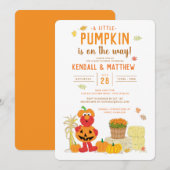 Invitation Rue Sésame - Elmo | Baby shower de récolte d'autom (Devant / Derrière)