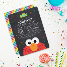 Rue Sésame | Elmo Birthday Chalkboard