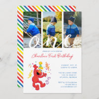 Rue Sésame | Elmo - Rainbow 1er Birthday Photo