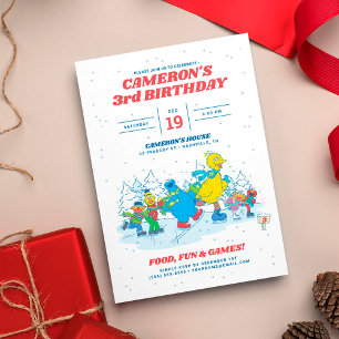 Invitation Rue Sésame   Fête d'anniversaire d'hiver