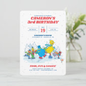 Invitation Rue Sésame | Fête d'anniversaire d'hiver (Debout devant)