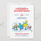 Invitation Rue Sésame | Fête d'anniversaire d'hiver (Devant)