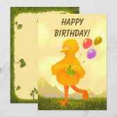 Invitation Rue Sésame - Gros oiseau (Devant / Derrière)