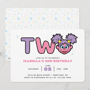 Invitation Rue Sésame Les 2 ans d'Abby Cadabby