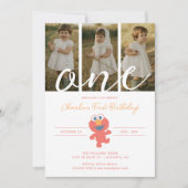 Invitation Rue Sésame | Premier anniversaire d'Elmo - Photo (Devant)