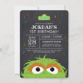 Invitation Rue Sésame | Tableau de bord Oscar Anniversaire (Devant)