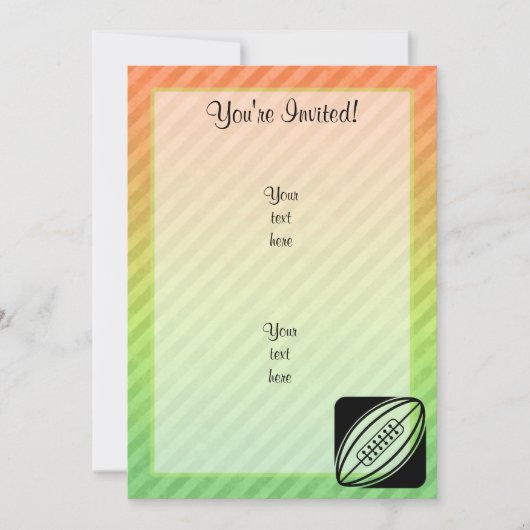 Invitation Rugby (Devant)