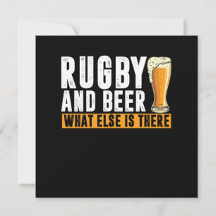 Invitation Rugby Et Beer Rugby Joueur De Rugby Équipe Cadeau
