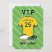 Invitation Rugby V.I.P (YDG) fête d'anniversaire (Devant)