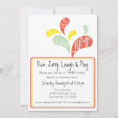 Invitation Run, Jump, Lauder & Play - Gym Birthday Party (Devant)