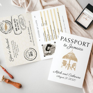 Invitation Runaway Bay Jamaica Tan Mariage du passeport