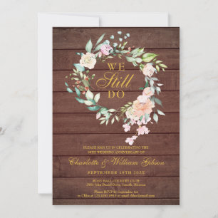 Invitation Rural Nous faisons toujours Floral Renouvellement