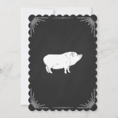 Invitation Russe Américain 4 juillet BBQ Party Piggy (Dos)