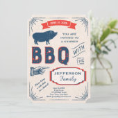 Invitation Russe Américain Summer BBQ Party (Debout devant)