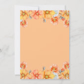 Invitation Russe Aquarelle Citrouille orange Mariage de autom (Dos)