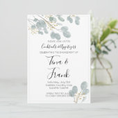 Invitation Russe Aquarelle Eucalyptus (Debout devant)