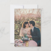 Invitation Russe aquarelle feuille Merci photo mariage (Dos)