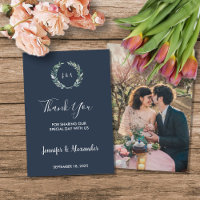 Russe aquarelle feuille Merci photo mariage