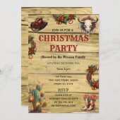 Invitation Russe Aquarelle Occidentale Soirée de Noël (Devant / Derrière)