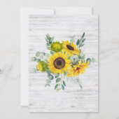 Invitation Russe aquarelle tournesol fête anniversaire (Dos)