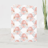 Invitation Russe Argent et rose pâle Roses Mariage musulman (Dos)