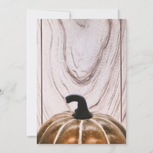 Invitation Russe Automne Automne Citrouille Thanksgiving Dîne (Dos)