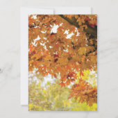Invitation Russe Automne Autumn Tree Lights (Dos)