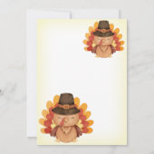 Invitation Russe Automne Citrouille Gobble Thanksgiving Dîner (Dos)