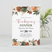 Invitation Russe Automne Citrouille Thanksgiving Dîner (Debout devant)